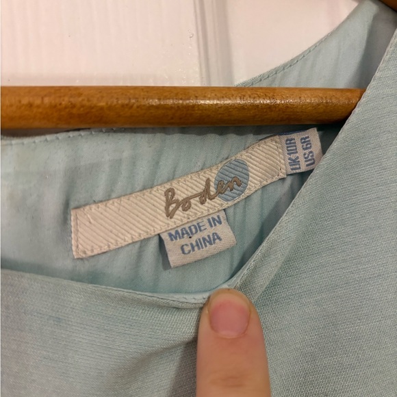 Boden Light Blue Embroidered Long Sleeve Dress - Picture 6 of 9